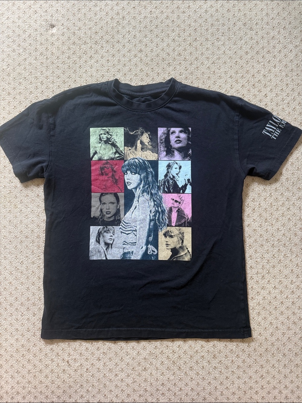 Taylor Swift Black Short-Sleeve Eras T‑Shirt, Size XS